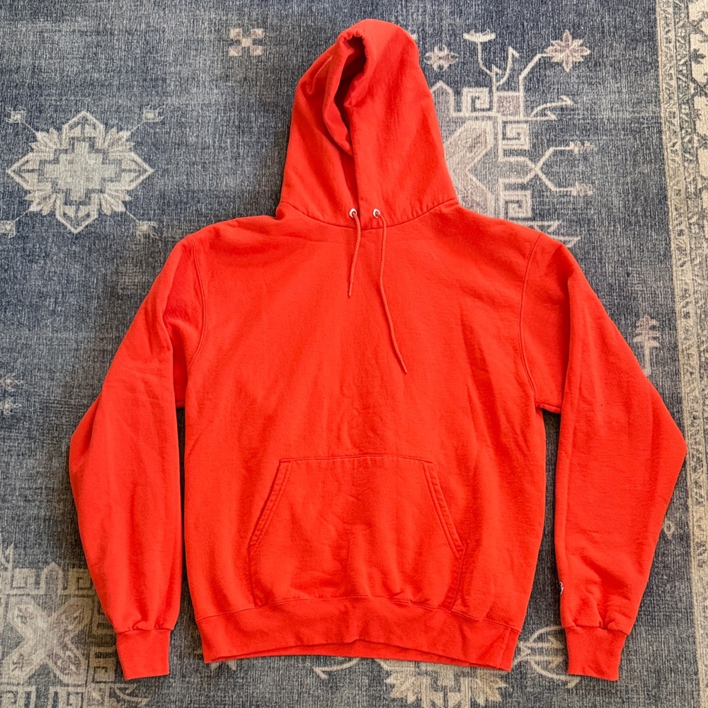 Champion Men's New! Orange Pullover Hoodie Large